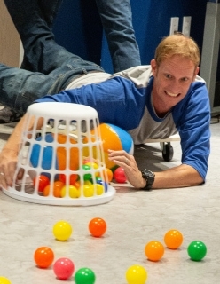 ABMG employees playing games together