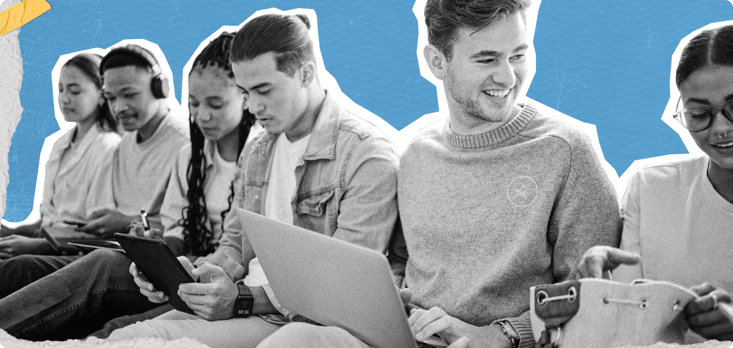 group of interns smiling