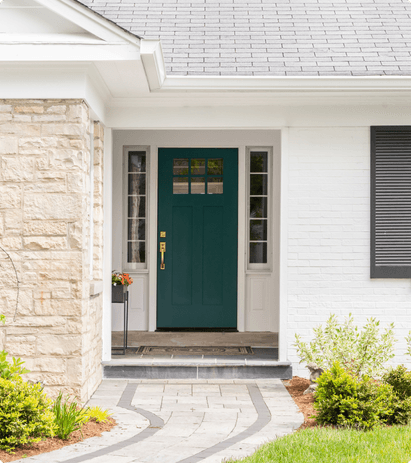 A house with a green door